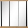 Miroir atelier 5 bandes bois et métal L.140 x l.90 cm