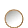 Miroir avec cadre en bois naturel 75x14x75 cm