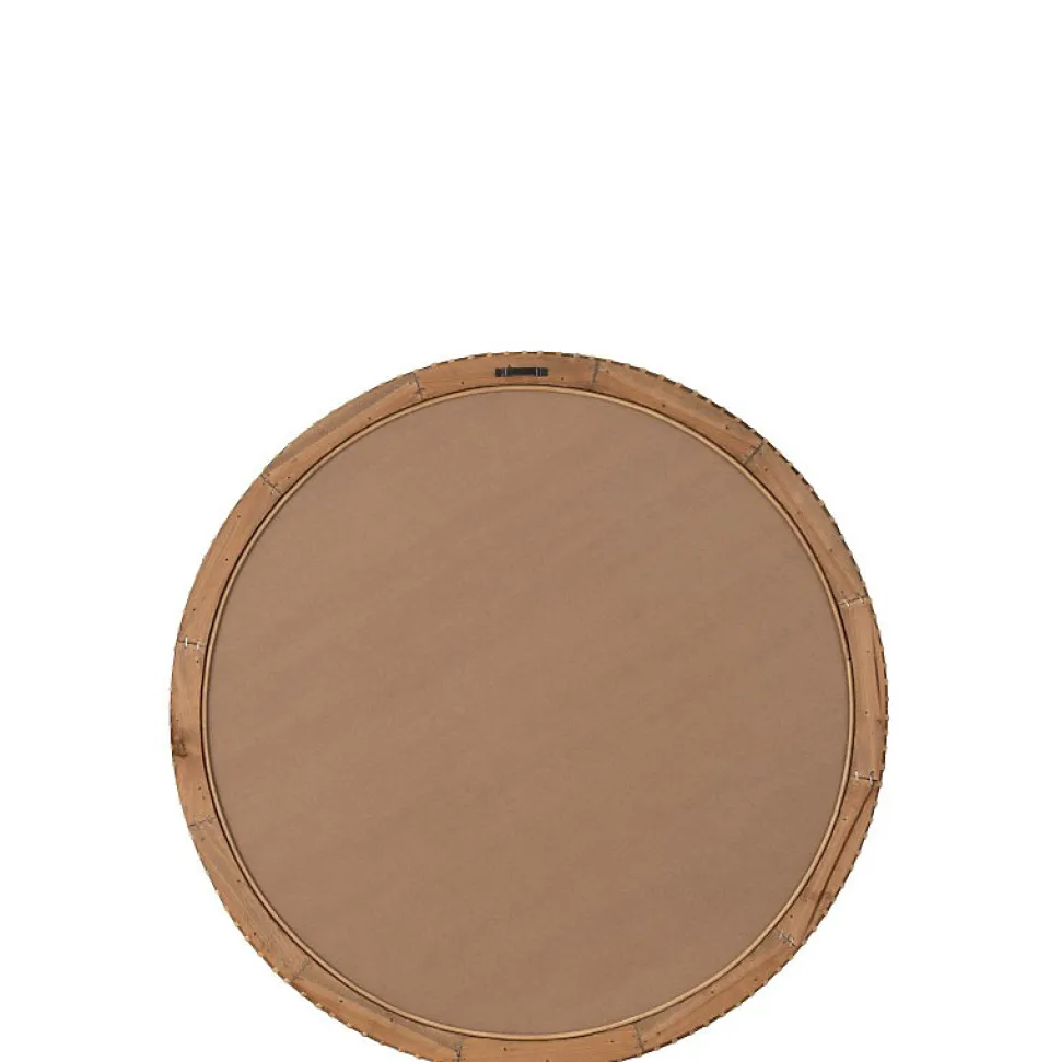 Miroir avec cadre en bois naturel 75x14x75 cm