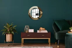 Miroir Circulaire avec Cadre Imprimé Décoratif Tulup 50 cm - 36 cm Abstraction Moderne
