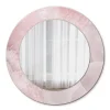 Miroir Circulaire avec Cadre Imprimé Décoratif Tulup 50 cm - 36 cm Pierre Rose