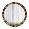 Miroir Circulaire avec Cadre Imprimé Décoratif Tulup 100 cm - 86 cm Rayons Colorés