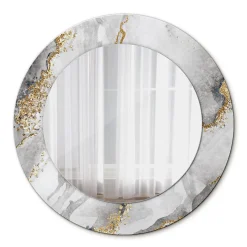 Miroir Circulaire avec Cadre Imprimé Décoratif Tulup 50 cm - 36 cm Motif Marbré