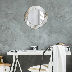 Miroir Circulaire avec Cadre Imprimé Décoratif Tulup 50 cm - 36 cm Motif Marbré