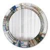 Miroir Circulaire avec Cadre Imprimé Décoratif Tulup 50 cm - 36 cm Vitrail