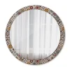 Miroir Circulaire avec Cadre Imprimé Décoratif Tulup 100 cm - 86 cm Motif Turc