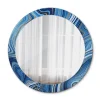 Miroir Circulaire avec Cadre Imprimé Décoratif Tulup 90 cm - 76 cm Rivière De Marbre