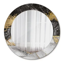 Miroir Circulaire avec Cadre Imprimé Décoratif Tulup 60 cm - 46 cm Loft En Marbre