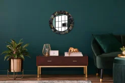 Miroir Circulaire avec Cadre Imprimé Décoratif Tulup 50 cm - 36 cm Marbre Hexagonal