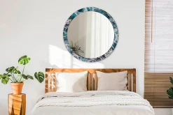 Miroir Circulaire avec Cadre Imprimé Décoratif Tulup 90 cm - 76 cm Mer Agitée