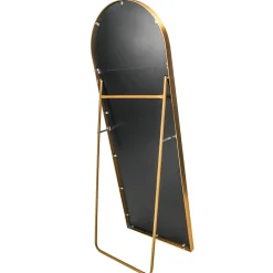Miroir complet arqué, 165 x 60 cm, pleine longueur, monté au mur, miroir de sol, pour le salon, Doré