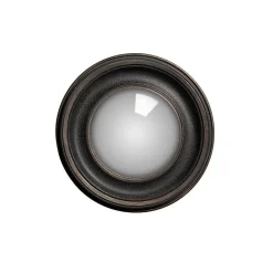 Miroir convexe patine noire 24cm