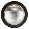 Miroir convexe rond style vintage effet mat noir et doré ⌀48,5 x L.48,5 x H.48,5 x ep.5 cm