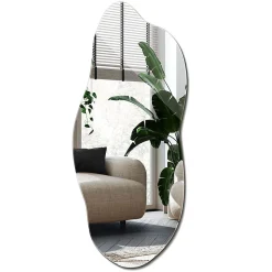 Miroir Décoratif Irrégulier Wallfluent 45 x 100 cm Design Minimaliste Asymétrique Pour Salle De Bain