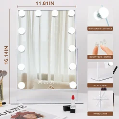 Miroir de maquillage hollywood coiffeuse avec lumière 30x41cm