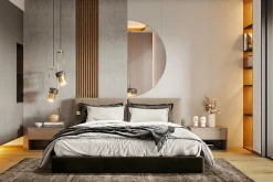 Miroir Demi-Rond Minimaliste Wallfluent 1/2 - 70 cm Miroir Moderne Pour Salle De Bain