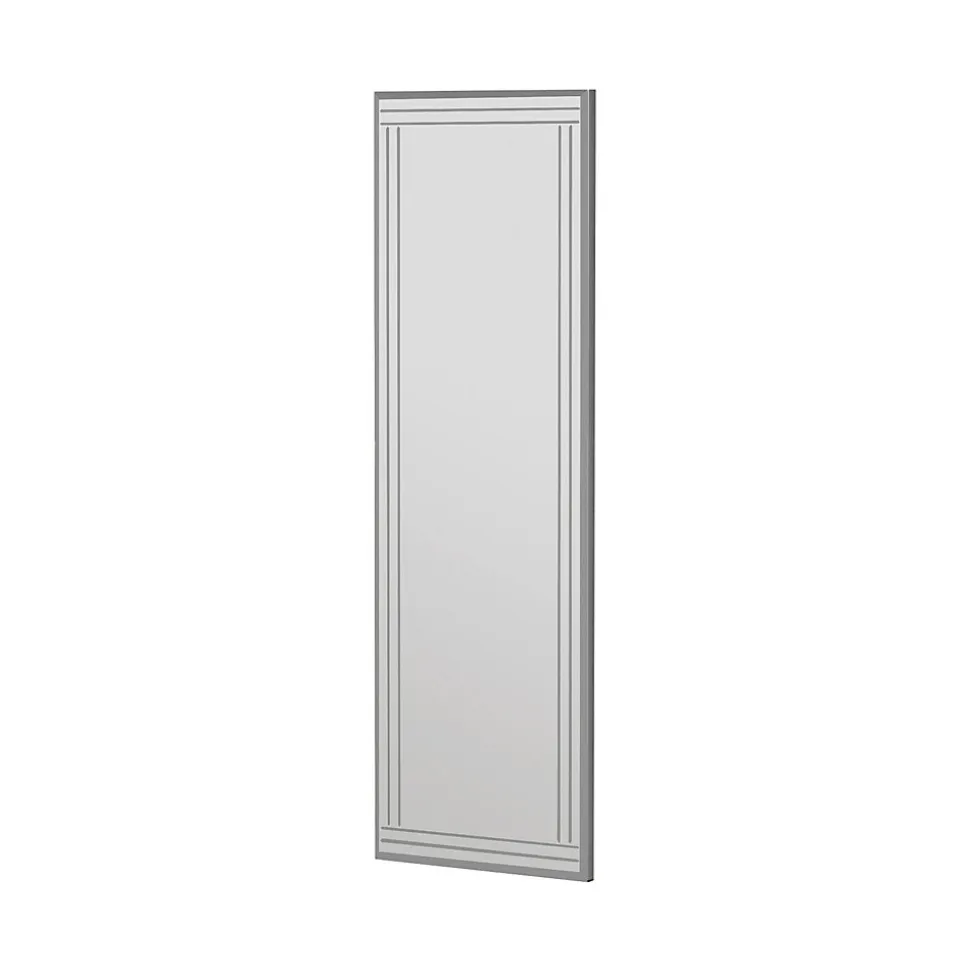 Miroir Dperisi, Verre miroité, Objet d'ameublement mural, Décoration avec miroir, 40x2h120 cm, Blanc