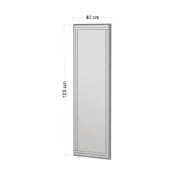 Miroir Dperisi, Verre miroité, Objet d'ameublement mural, Décoration avec miroir, 40x2h120 cm, Blanc