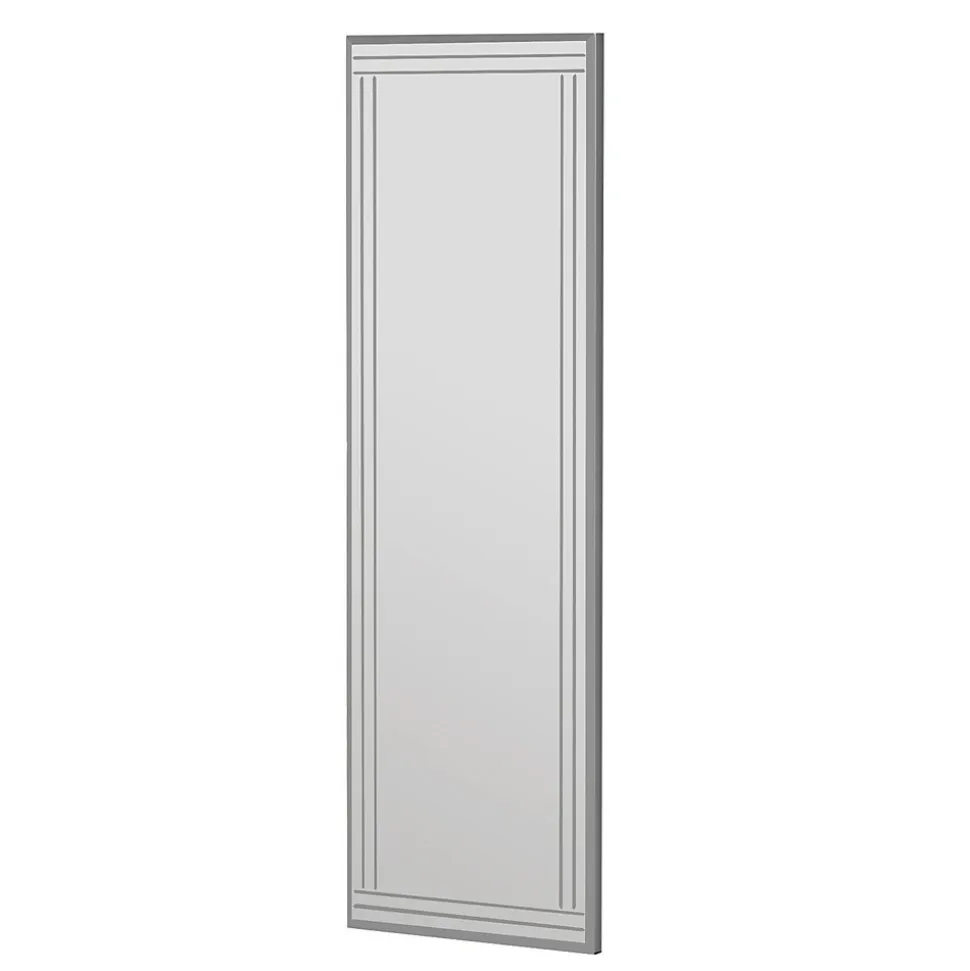 Miroir Dperisi, Verre miroité, Objet d'ameublement mural, Décoration avec miroir, 40x2h120 cm, Blanc