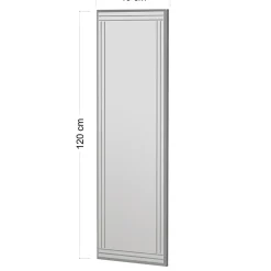 Miroir Dperisi, Verre miroité, Objet d'ameublement mural, Décoration avec miroir, 40x2h120 cm, Blanc
