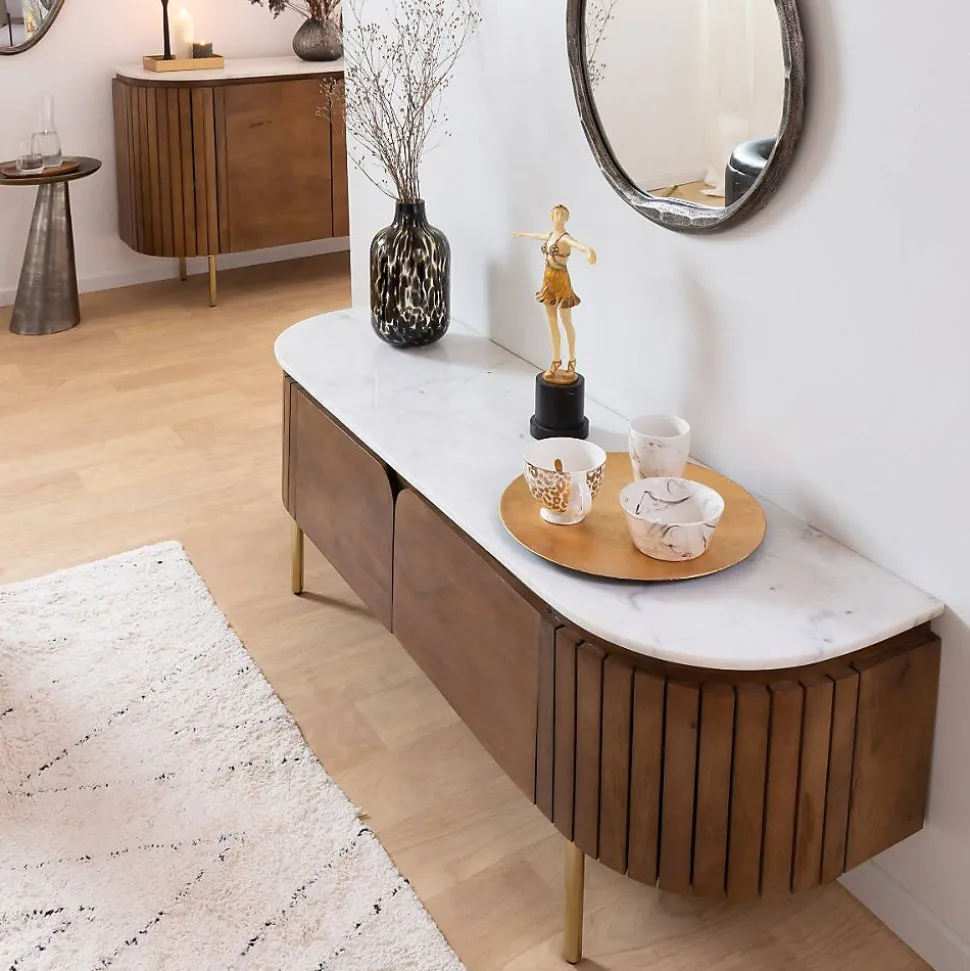 Miroir en aluminium petit modèle Beryl