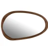 Miroir en forme de galet en bois de manguier L83 L - BRUNO