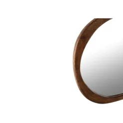 Miroir en forme de galet en bois de manguier L83 L - BRUNO