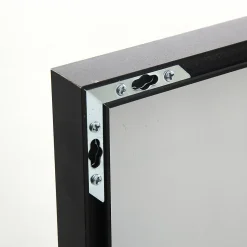 Miroir en Pied Grand, 140x40 cm, Grand Miroir de Sol Pleine Longueur, Suspendu, Rectangulaire, Noir