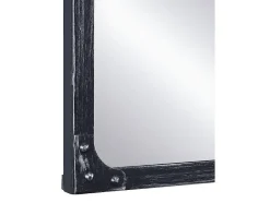 Miroir fenêtre industriel en métal - L. 140 x H. 75 cm - Noir - MAASTRICHT