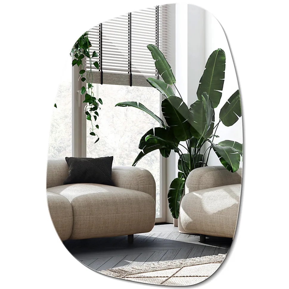 Miroir forme originale Wallfluent 79 x 57 cm pour le salon chambre