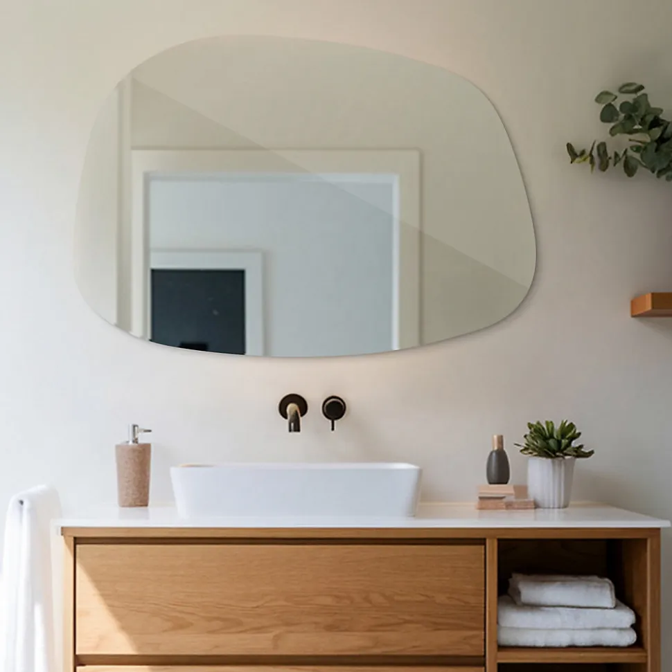 Miroir forme originale Wallfluent 79 x 57 cm pour le salon chambre