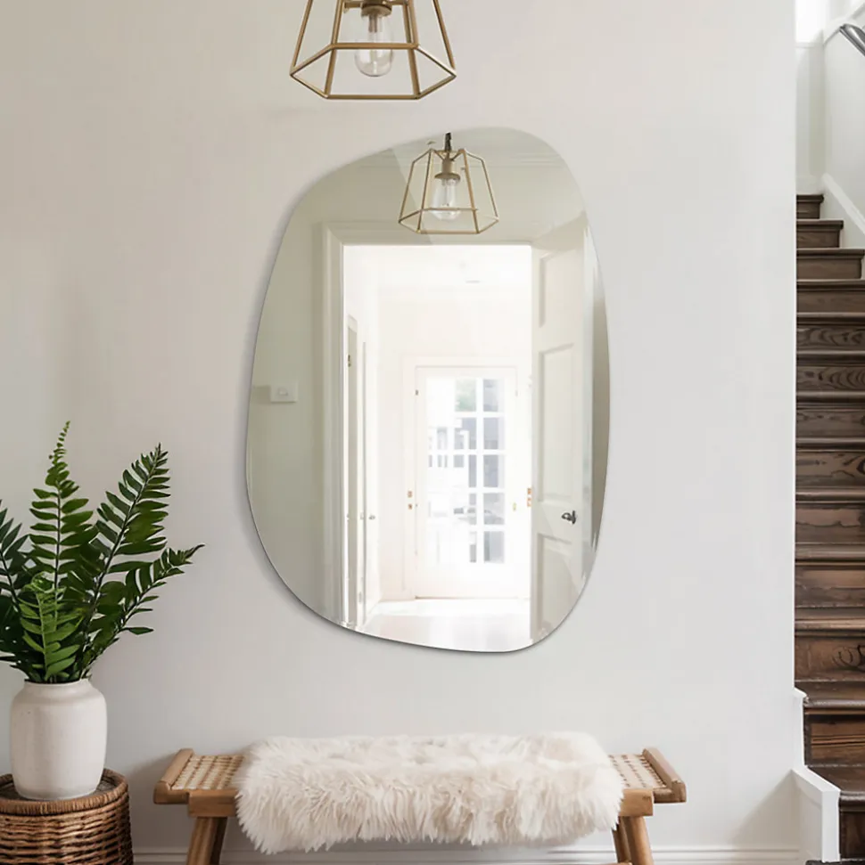 Miroir forme originale Wallfluent 79 x 57 cm pour le salon chambre