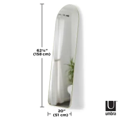 Miroir Hubba 51x157 cm - Laiton - Type: Miroir