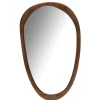 Miroir irrégulier en bois de manguier marron 51x3.5x83 cm