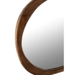 Miroir irrégulier en bois de manguier marron 51x3.5x83 cm