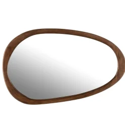 Miroir irrégulier en bois de manguier marron 51x3.5x83 cm