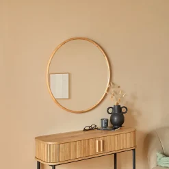 Miroir Kim marron D75cm - Atmosphera