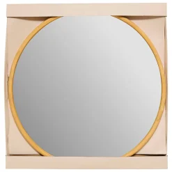 Miroir Kim marron D75cm - Atmosphera