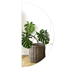 Miroir LED semi-rond 50x100 cm lumière froide moderne