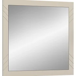 Miroir LUNA Beige mat Carré 80x80 cm Meuble suspendu