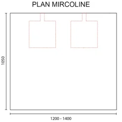 Miroir MIRCOLINE - 140x105cm - Sans applique