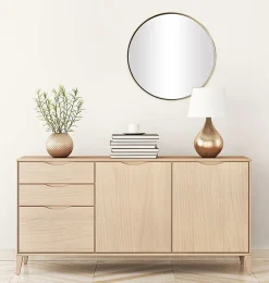 Miroir métal doré Matis Norasia ⌀60cm