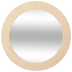 Miroir mural Anaya beige D78cm - Atmosphera