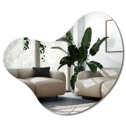 Miroir Mural Irrégulier Wallfluent 68 x 67cm Miroir Asymétrique Design Pour Salon Ou Salle De Bain