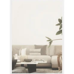 Miroir mural rectangulaire dim. 40L x 60H cm cadre bois blanc