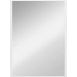Miroir mural rectangulaire dim. 40L x 60H cm cadre bois blanc