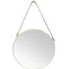 Miroir mural rond Ø32 cm métal blanc