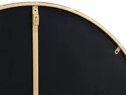 Miroir mural rond en métal - D.80 cm - Doré - JAFFREL