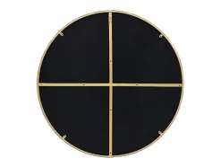 Miroir mural rond en métal - D.80 cm - Doré - JAFFREL
