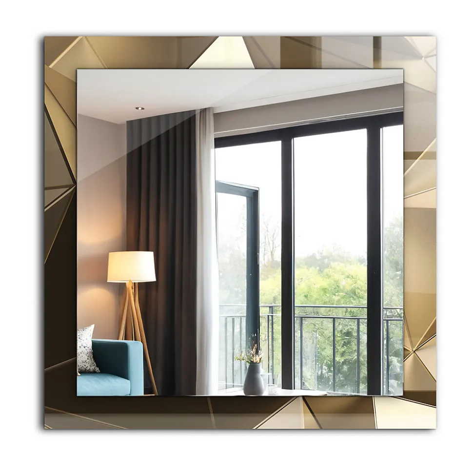 Miroir Mural Tulup 60x60 cm Formes Géométriques Pour Chambre
